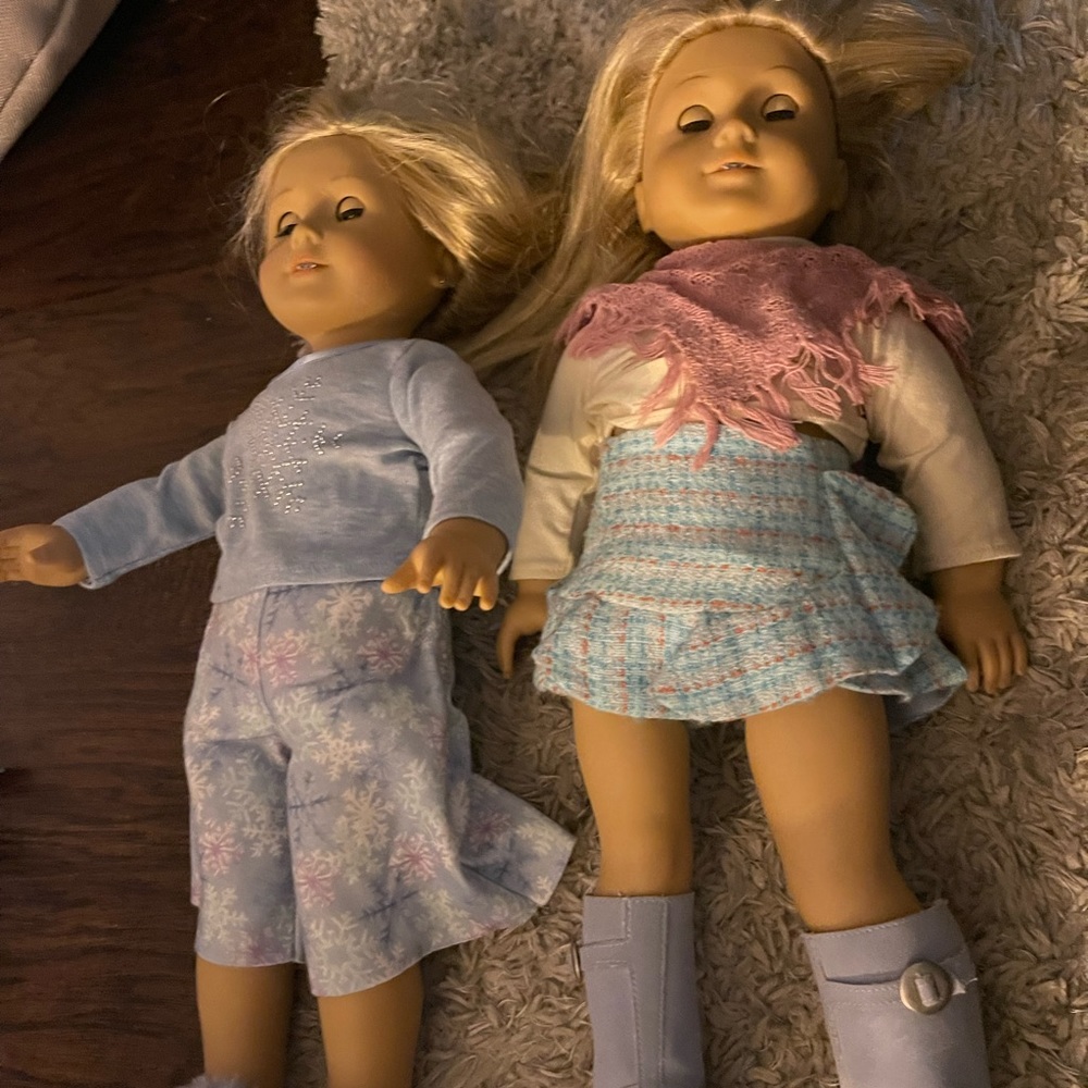 Two American girl dolls with clothes!!